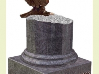 Mz - Pilaar van graniet met bronzen vogel